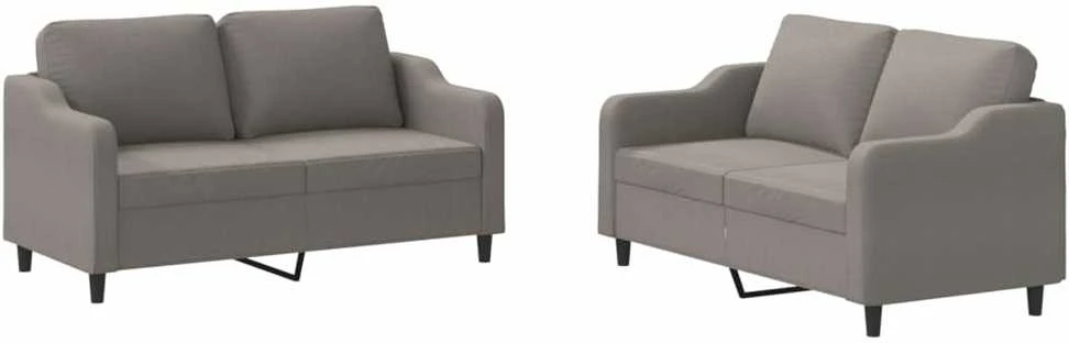 Sofa Sofos komplektas su pagalvėlėmis, 2 dalių, taupe, audinys