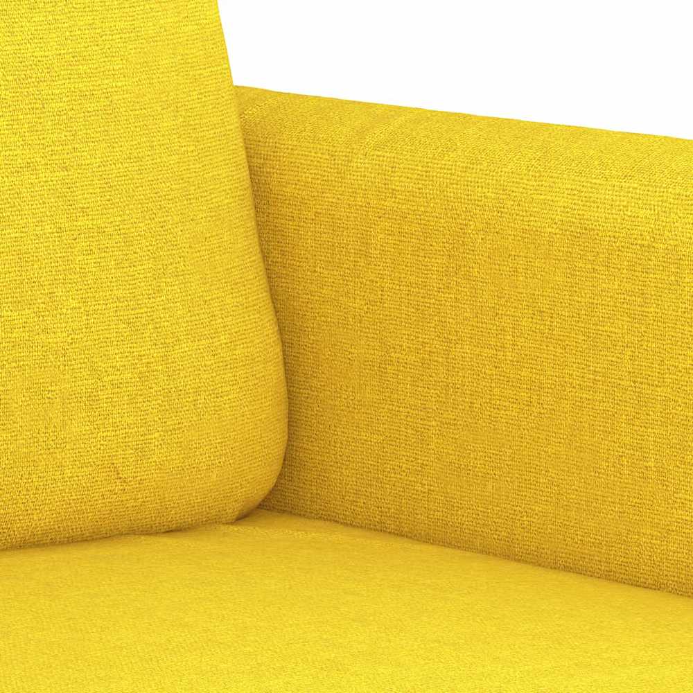 Sofa Sofos komplektas su pagalvėlėmis, 2 dalių, geltonas, audinys