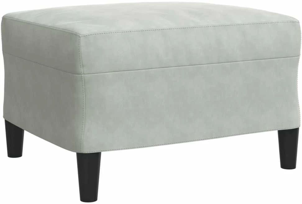 Sofa Sofos komplektas su pagalvėlėmis, 3 dalių, pilkas, aksomas