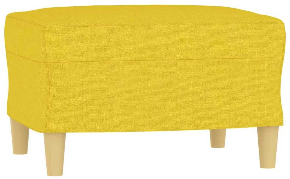 Sofa Sofos komplektas su pagalvėlėmis, 3 dalių, geltonas, audinys
