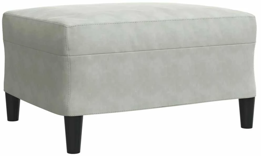 Sofa Sofos komplektas su pagalvėlėmis, 3 dalių, pilkas, aksomas
