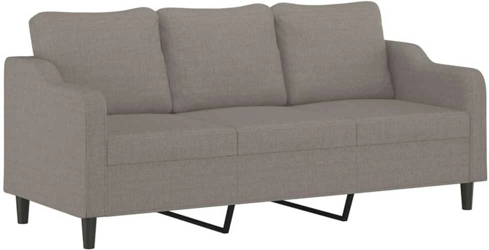 Sofa Sofos komplektas su pagalvėlėmis, 3 dalių, taupe, audinys