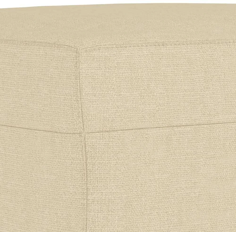 Sofa Sofos komplektas su pagalvėlėmis, 3 dalių, kreminis, audinys