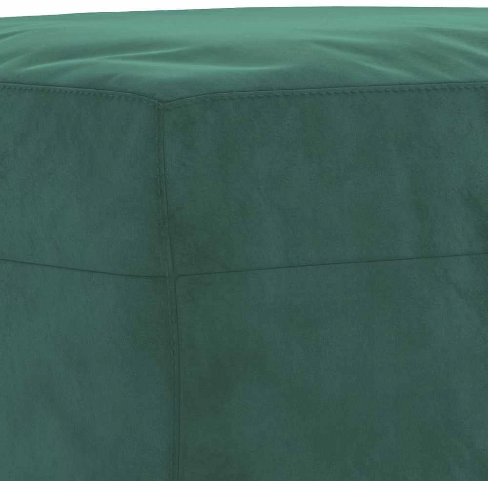 Sofa Sofos komplektas su pagalvėlėmis, 3 dalių, žalias, aksomas