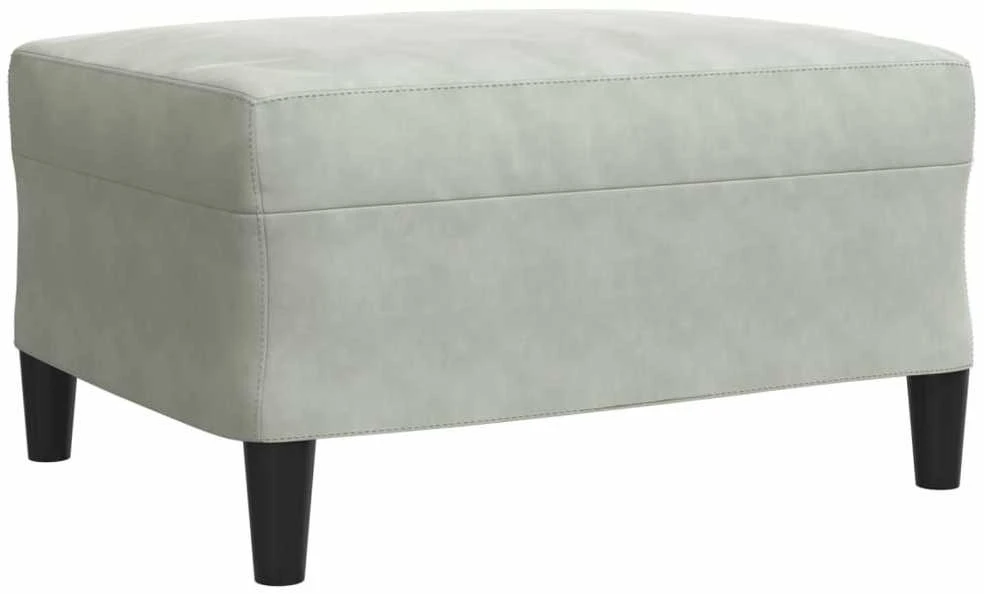 Sofa Sofos komplektas su pagalvėlėmis, 3 dalių, pilkas, aksomas
