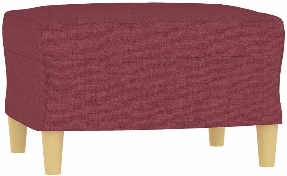 Sofa Sofos komplektas su pagalvėlėmis, 3 dalių, vyno, audinys