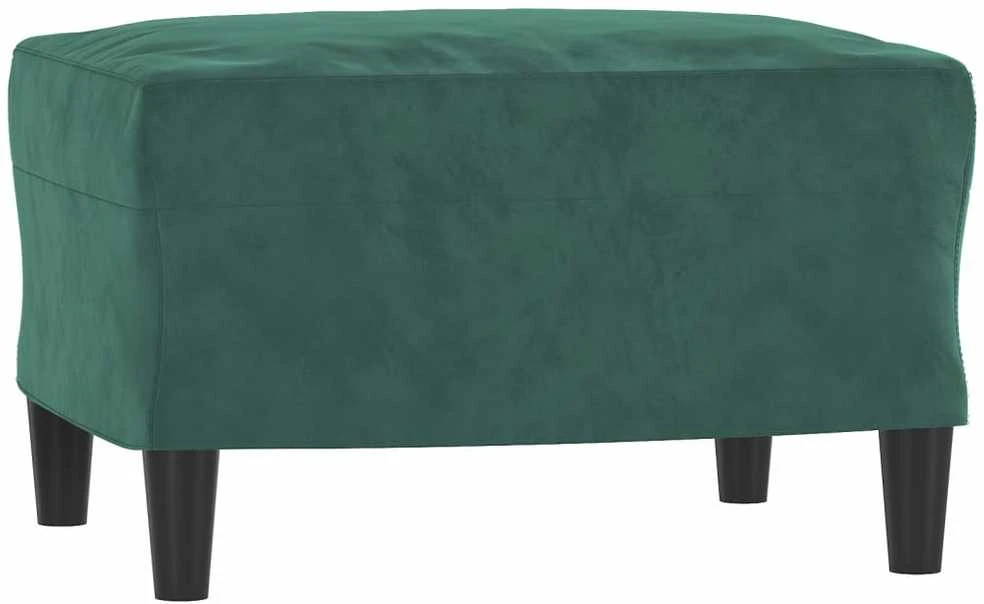 Sofa Sofos komplektas su pagalvėlėmis, 3 dalių, žalias, aksomas