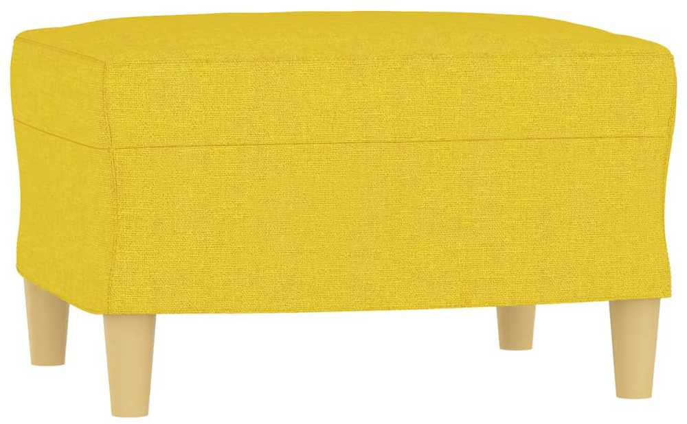 Sofa Sofos komplektas su pagalvėlėmis, 3 dalių, geltonas, audinys