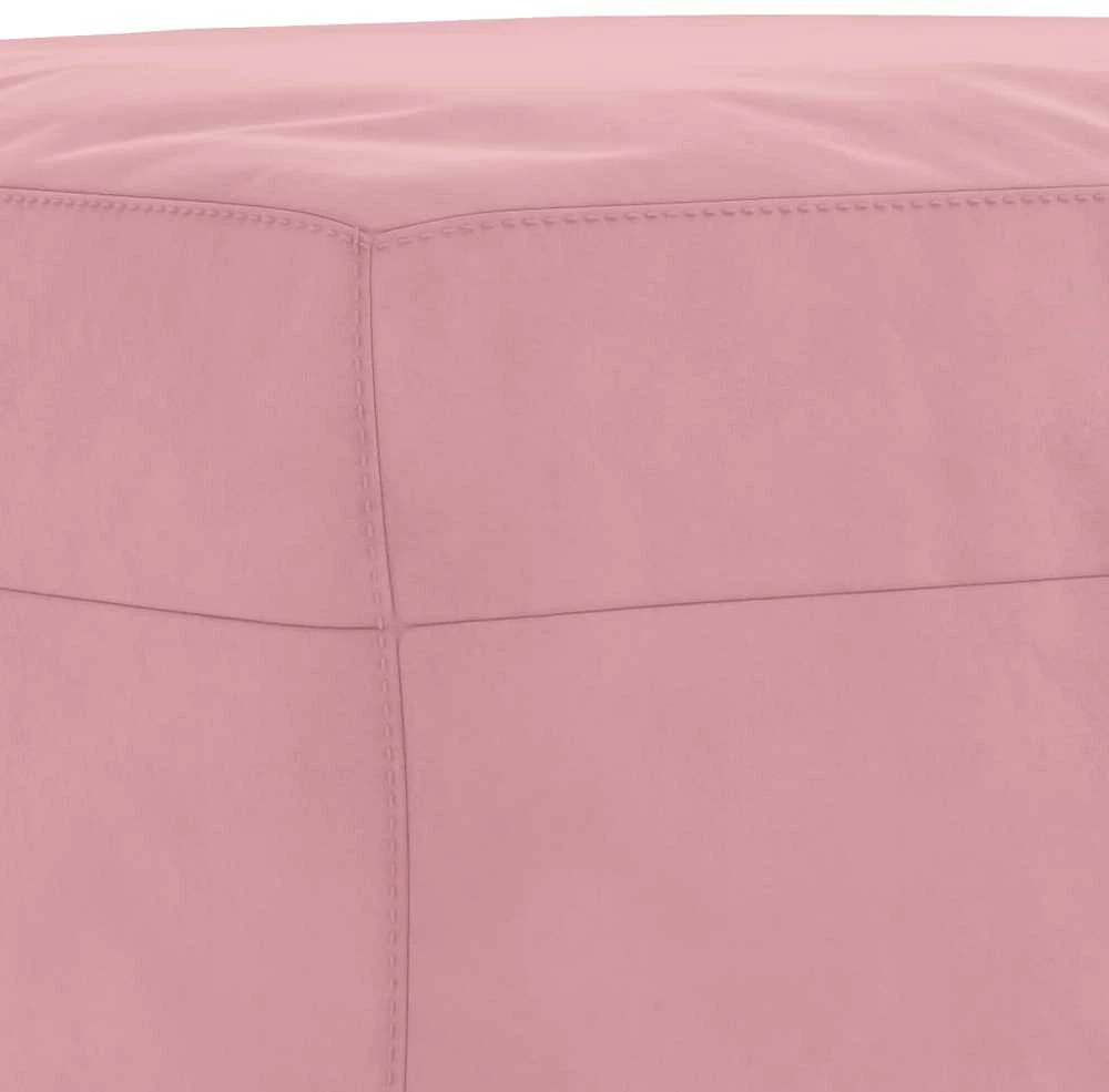 Sofa Sofos komplektas su pagalvėlėmis, 3 dalių, rožinis, aksomas