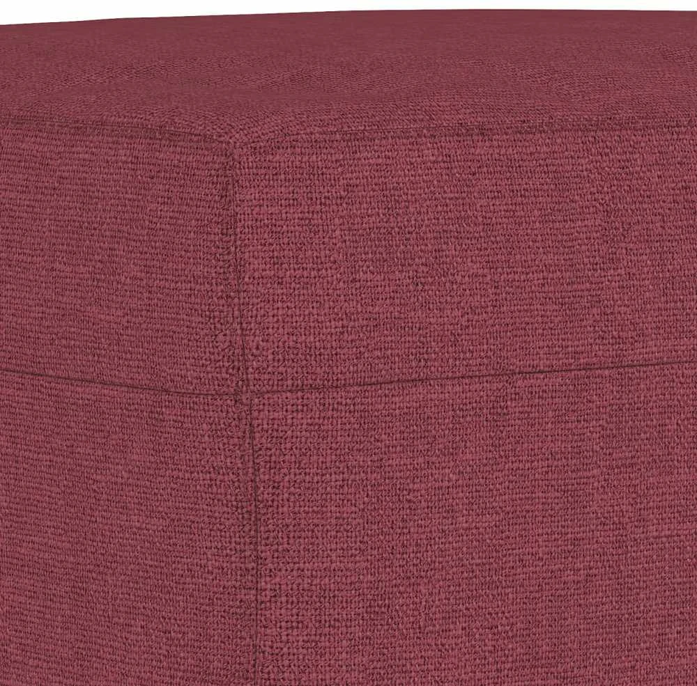 Sofa Sofos komplektas su pagalvėlėmis, 3 dalių, vyno, audinys