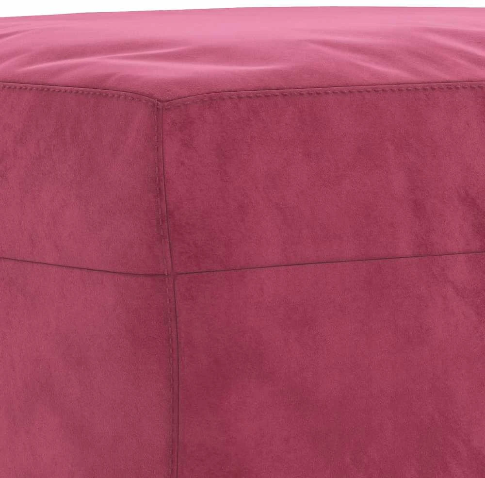 Sofa Sofos komplektas su pagalvėlėmis, 3 dalių, vyno, aksomas