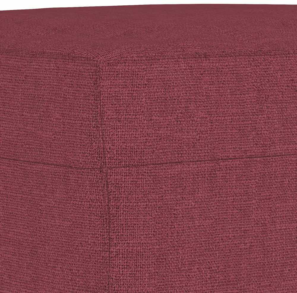 Sofa Sofos komplektas su pagalvėlėmis, 3 dalių, vyno, audinys