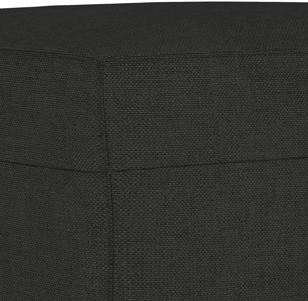 Sofa Sofos komplektas su pagalvėlėmis, 3 dalių, juodas, audinys