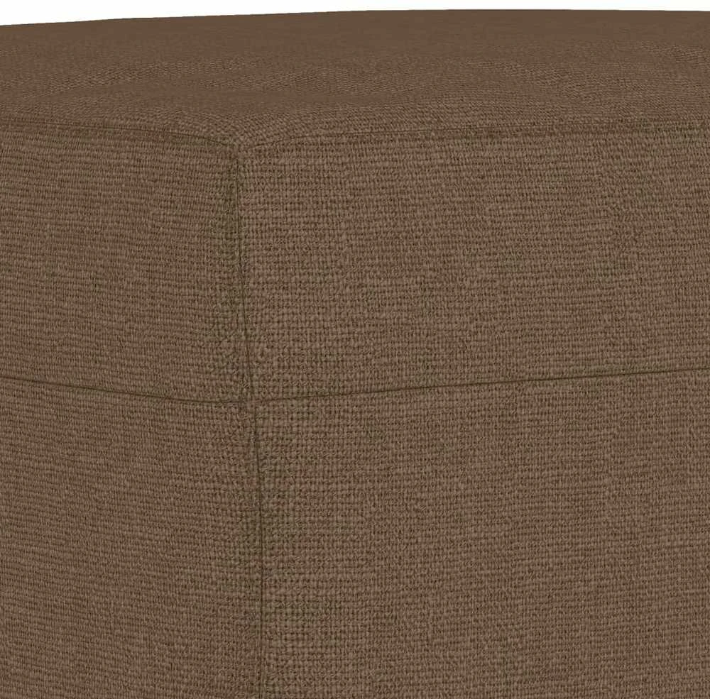 Sofa Sofos komplektas su pagalvėlėmis, 3 dalių, rudas, audinys