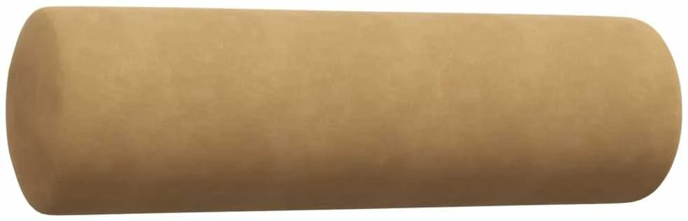 Sofa Sofos komplektas su pagalvėlėmis, 3 dalių, rudas, aksomas