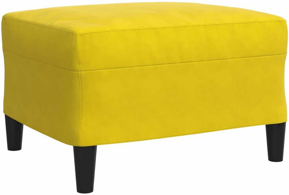 Sofa Sofos komplektas su pagalvėlėmis, 3 dalių, geltonas, aksomas