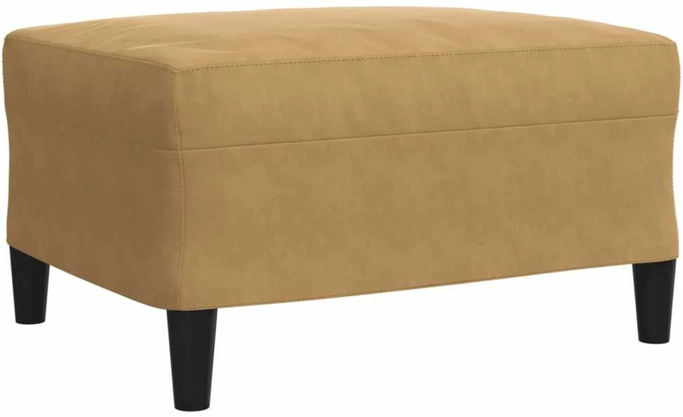 Sofa Sofos komplektas su pagalvėlėmis, 3 dalių, rudas, aksomas