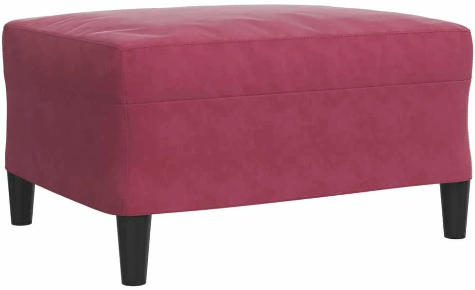 Sofa Sofos komplektas su pagalvėlėmis, 3 dalių, vyno, aksomas