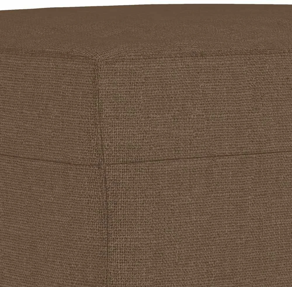 Sofa Sofos komplektas su pagalvėlėmis, 3 dalių, rudas, audinys