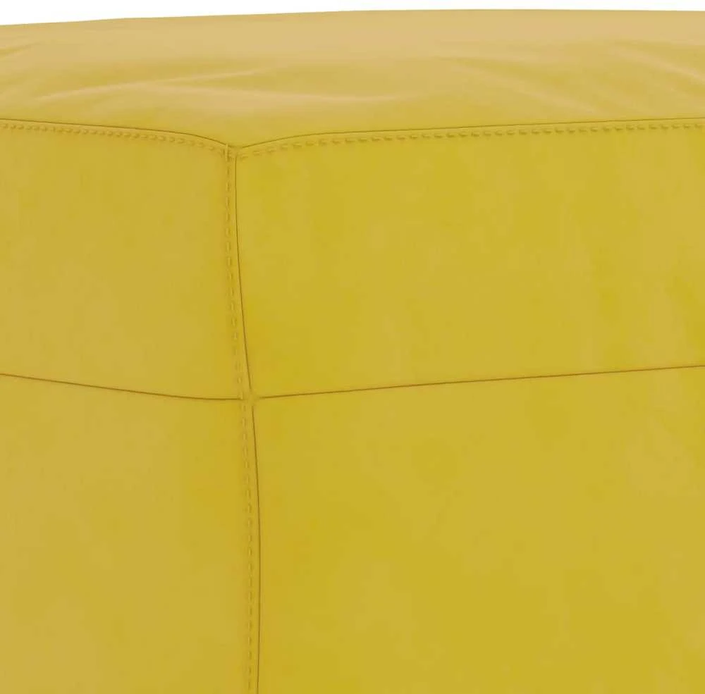 Sofa Sofos komplektas su pagalvėlėmis, 3 dalių, geltonas, aksomas