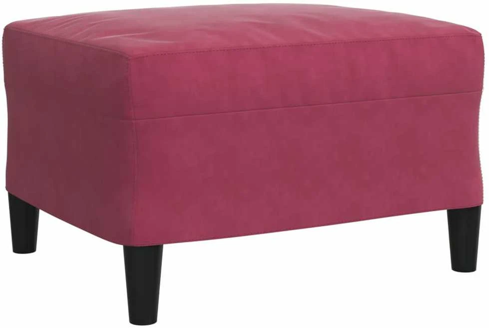 Sofa Sofos komplektas su pagalvėlėmis, 3 dalių, vyno, aksomas