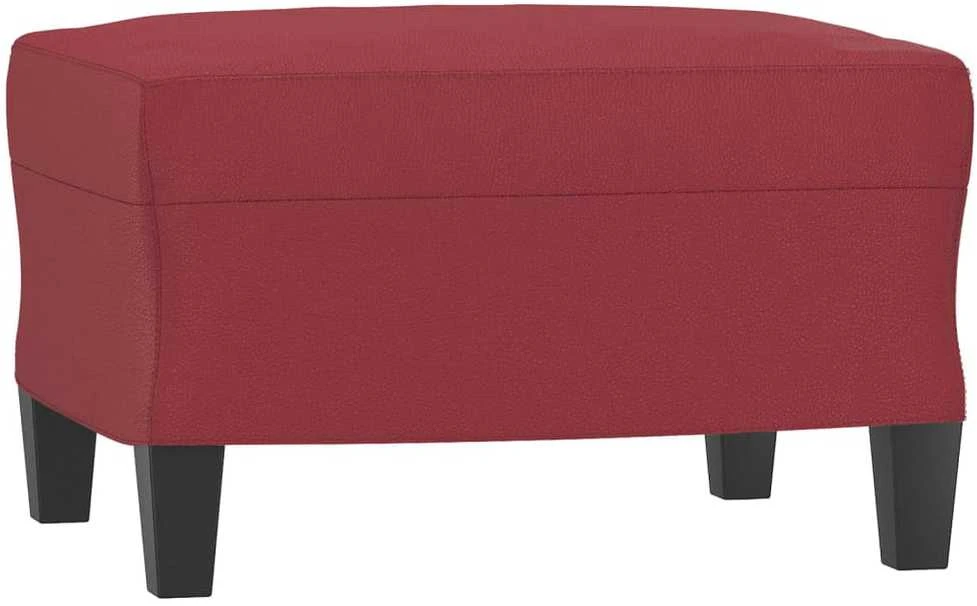 Sofa Sofos komplektas su pagalvėlėmis, 3 dalių, vyno, dirbtinė oda