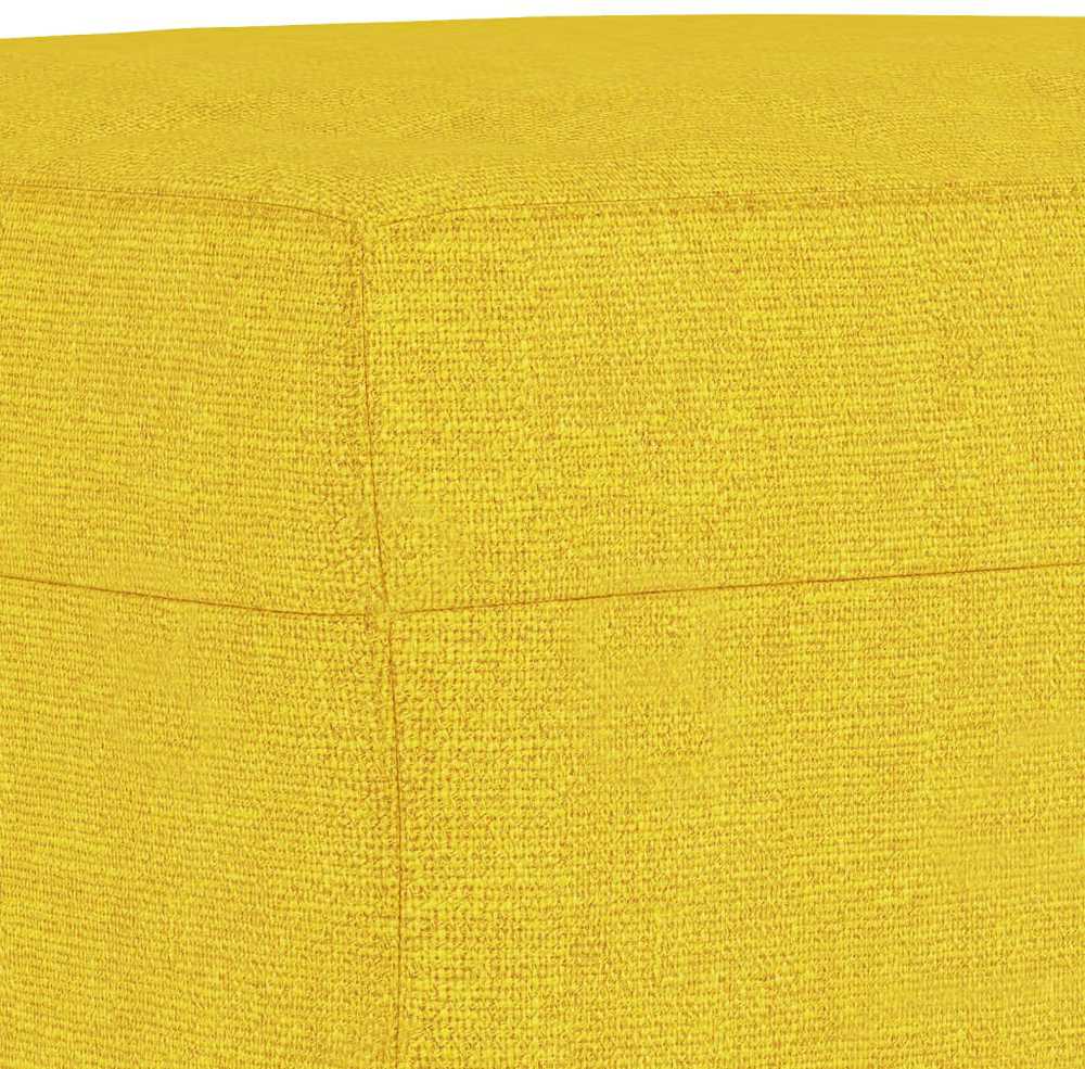 Sofa Sofos komplektas su pagalvėlėmis, 3 dalių, geltonas, audinys