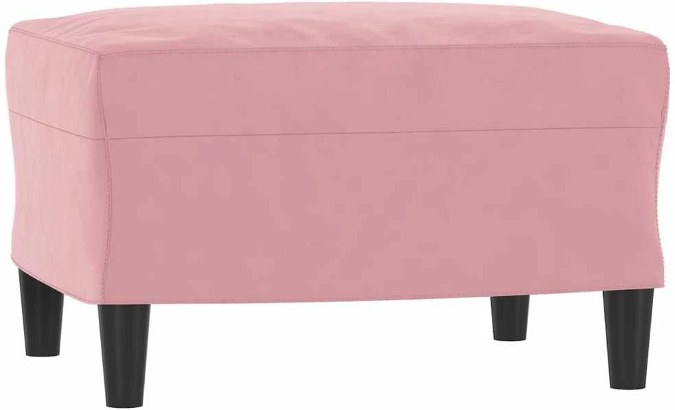 Sofa Sofos komplektas su pagalvėlėmis, 3 dalių, rožinis, aksomas