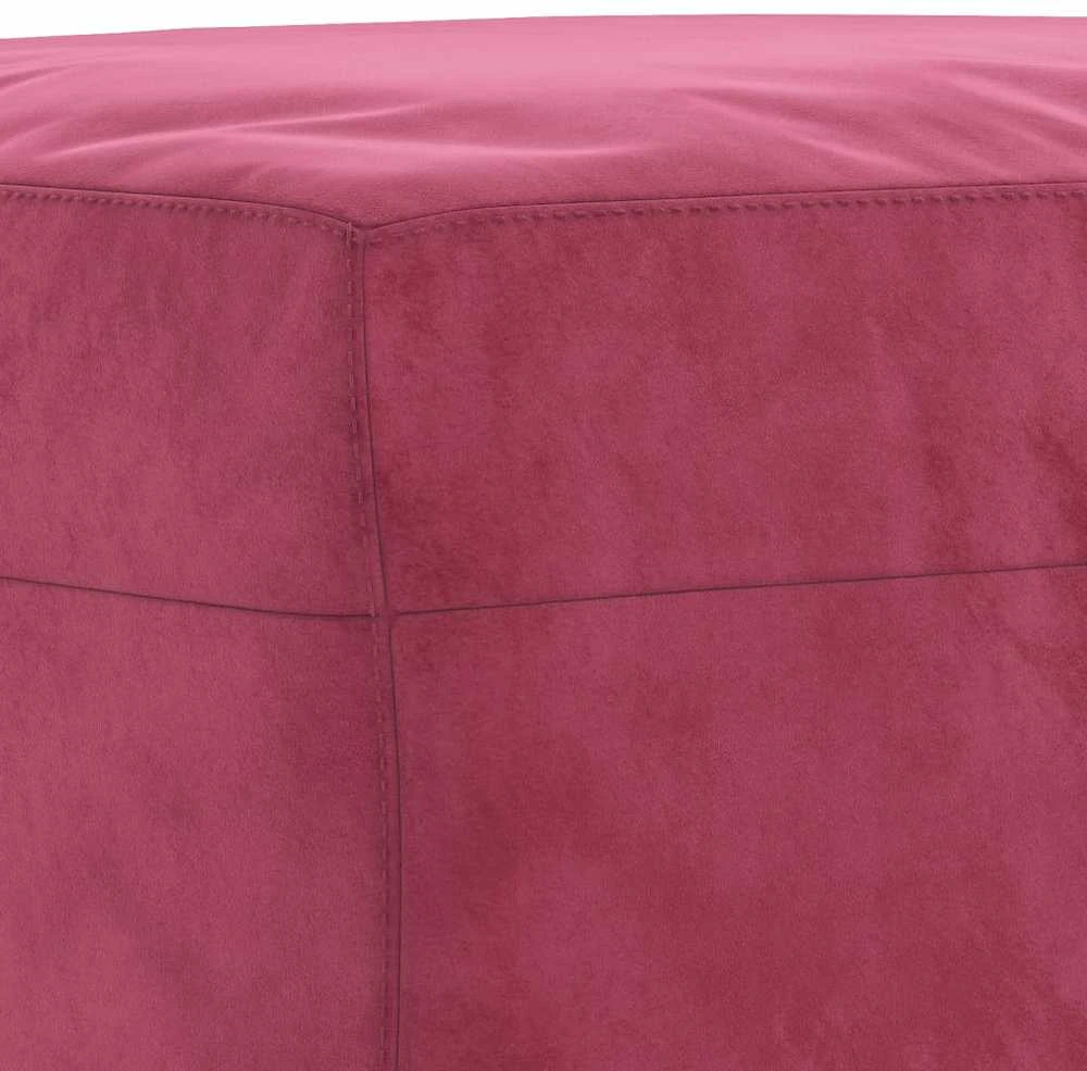 Sofa Sofos komplektas su pagalvėlėmis, 3 dalių, vyno, aksomas