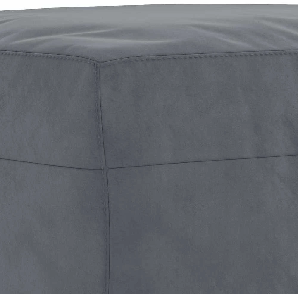 Sofa Sofos komplektas su pagalvėlėmis, 3 dalių, pilkas, aksomas