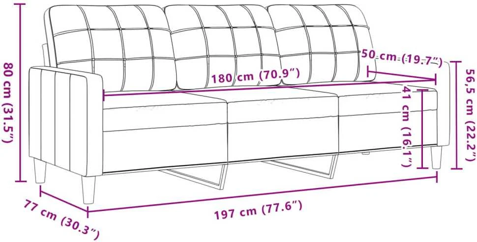 Sofa Sofos komplektas su pagalvėlėmis, 3 dalių, vyno, aksomas