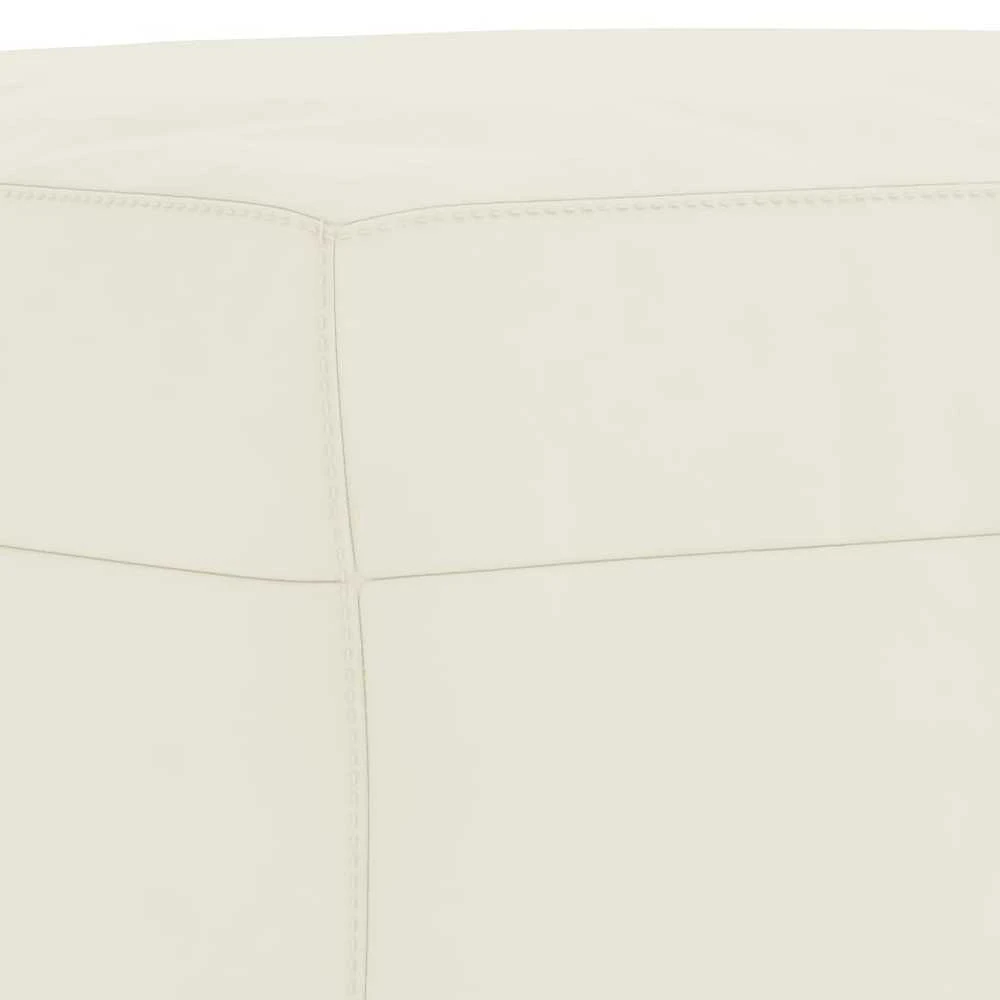Sofa Sofos komplektas su pagalvėlėmis, 3 dalių, kreminis, aksomas