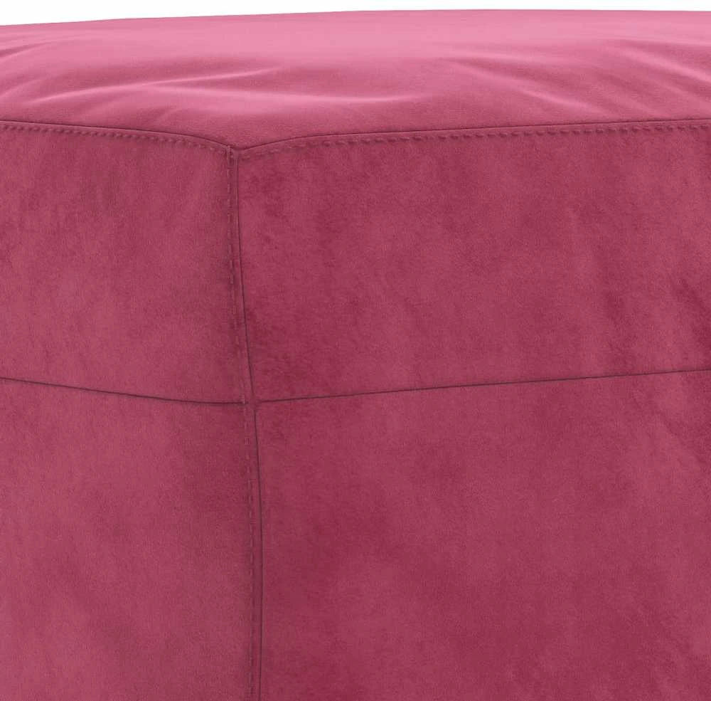Sofa Sofos komplektas su pagalvėlėmis, 3 dalių, vyno, aksomas