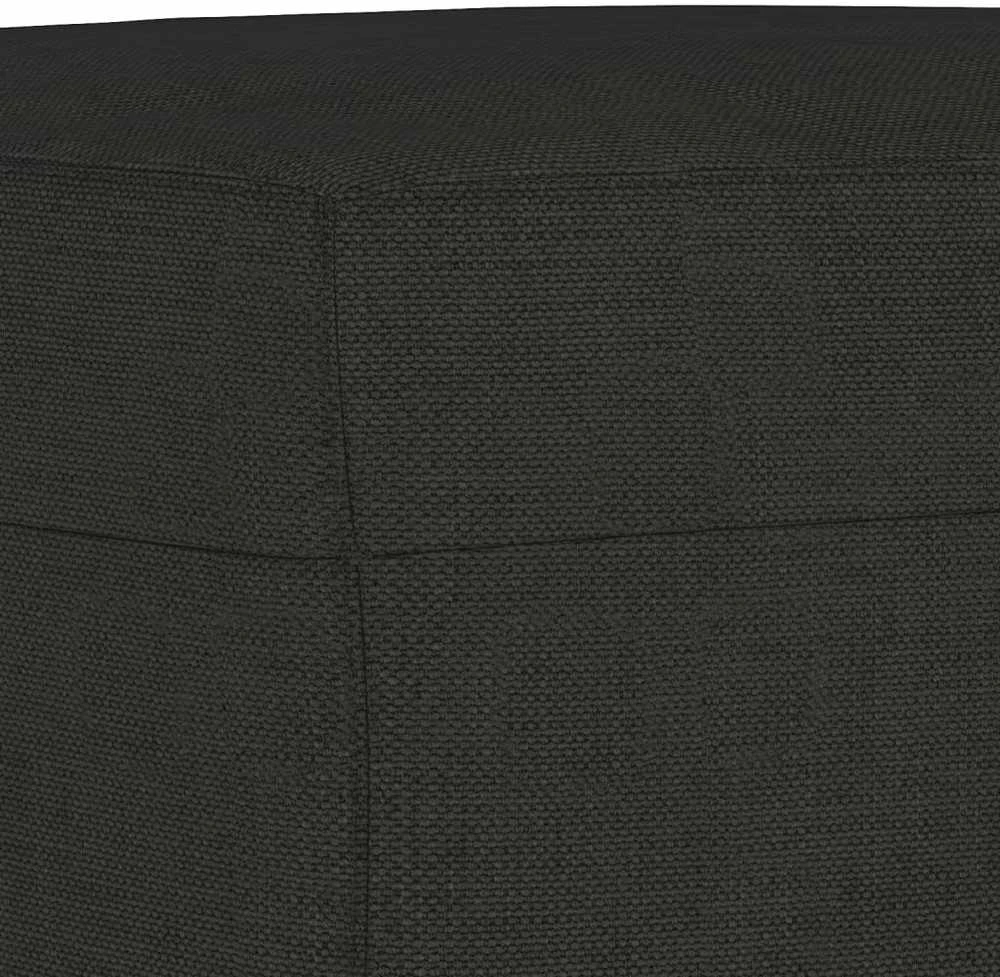 Sofa Sofos komplektas su pagalvėlėmis, 3 dalių, juodas, audinys