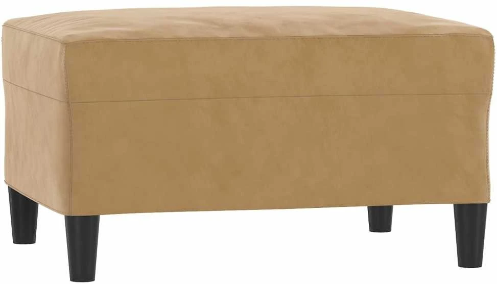 Sofa Sofos komplektas su pagalvėlėmis, 3 dalių, rudas, aksomas