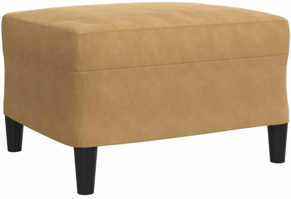 Sofa Sofos komplektas su pagalvėlėmis, 3 dalių, rudas, aksomas