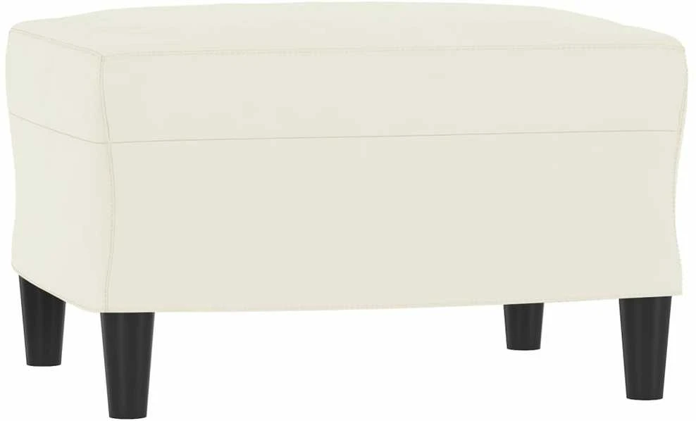 Sofa Sofos komplektas su pagalvėlėmis, 3 dalių, kreminis, aksomas