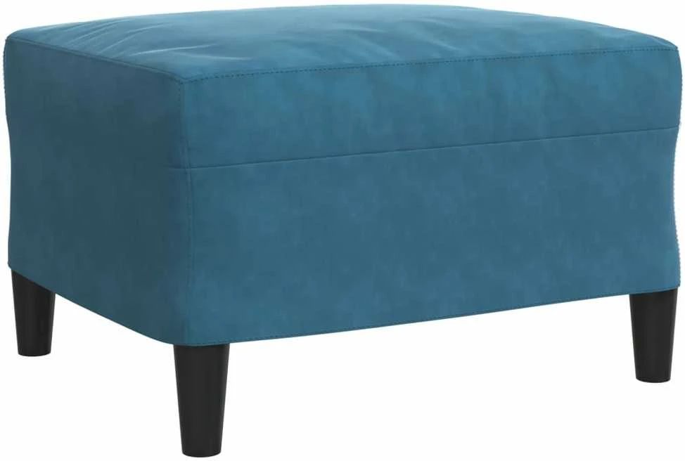 Sofa Sofos komplektas su pagalvėlėmis, 4 dalių, mėlynas, aksomas