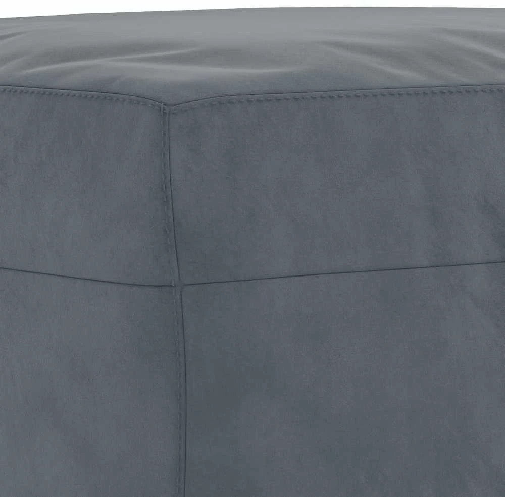 Sofa Sofos komplektas su pagalvėlėmis, 4 dalių, pilkas, aksomas