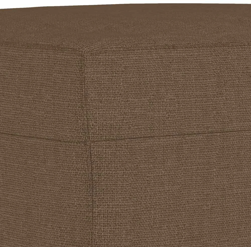 Sofa Sofos komplektas su pagalvėlėmis, 4 dalių, rudas, audinys