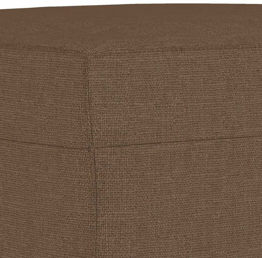 Sofa Sofos komplektas su pagalvėlėmis, 4 dalių, rudas, audinys