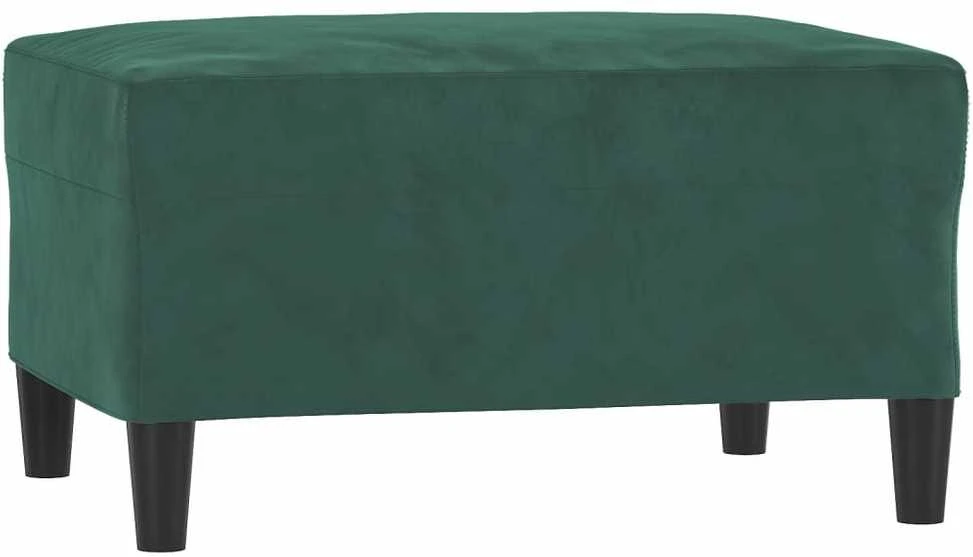 Sofa Sofos komplektas su pagalvėlėmis, 4 dalių, žalias, aksomas
