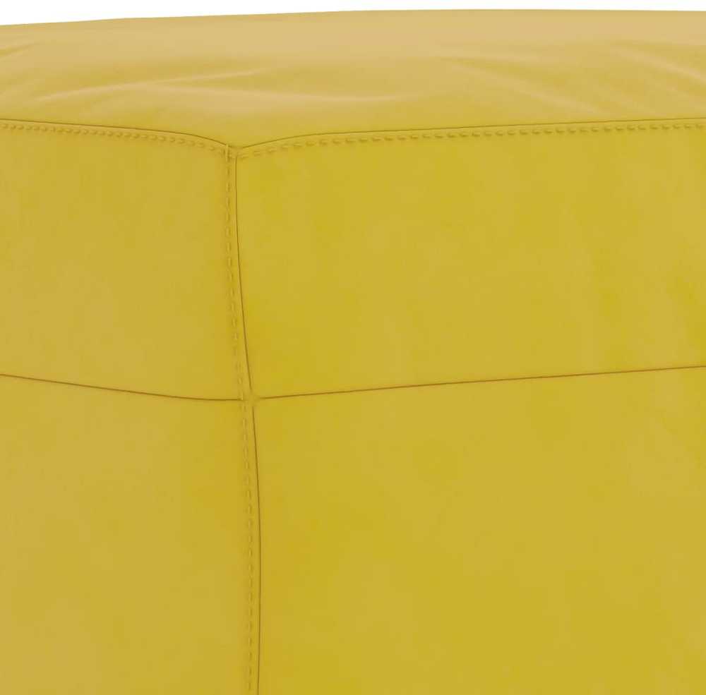 Sofa Sofos komplektas su pagalvėlėmis, 4 dalių, geltonas, aksomas