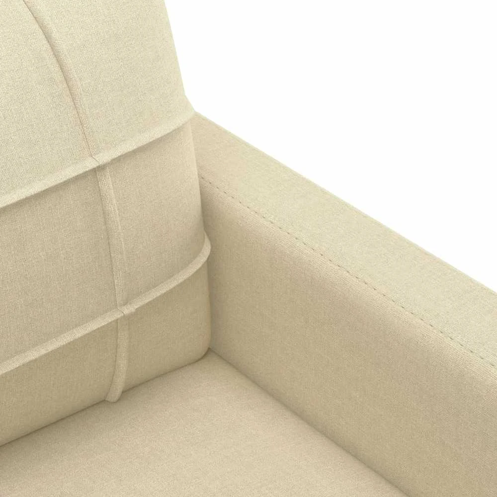 Sofa Sofos komplektas su pagalvėlėmis, 4 dalių, kreminis, audinys