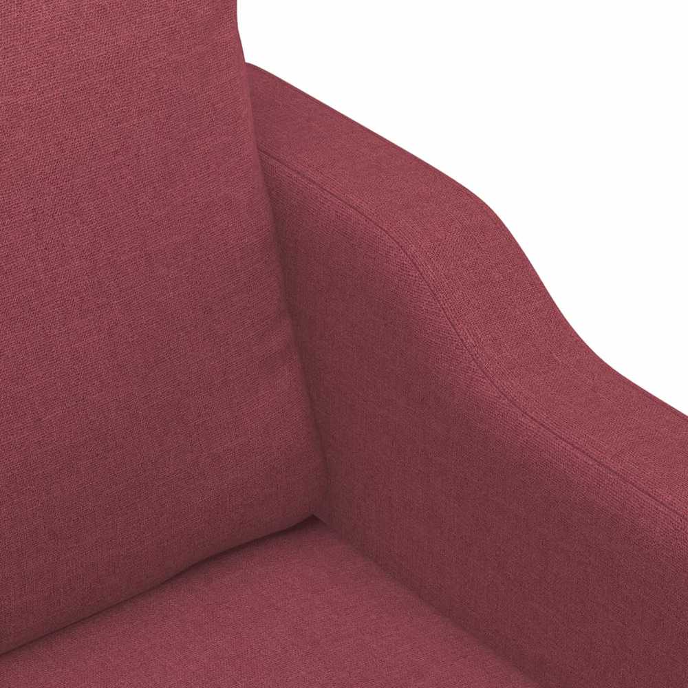 Sofa Sofos komplektas su pagalvėlėmis, 4 dalių, vyno, audinys