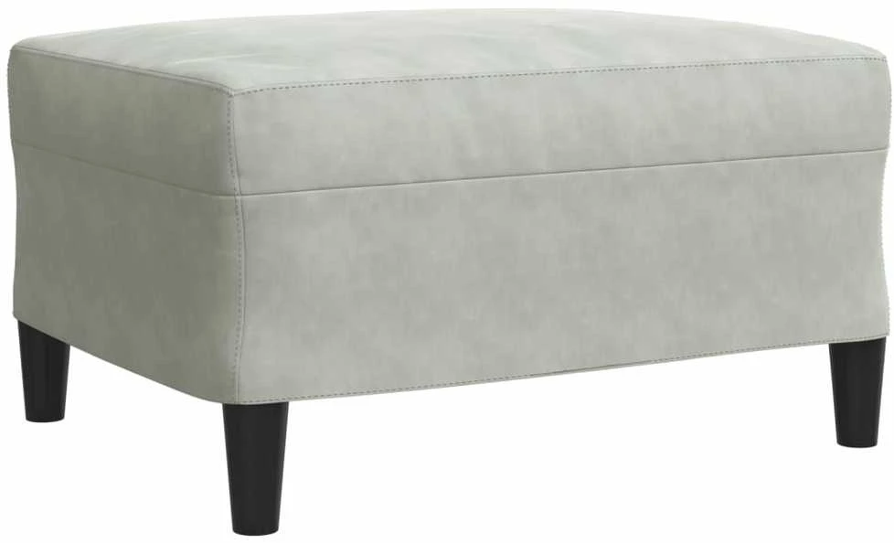 Sofa Sofos komplektas su pagalvėlėmis, 4 dalių, pilkas, aksomas