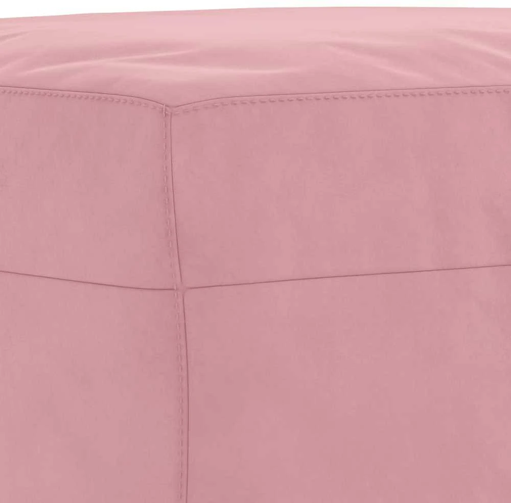 Sofa Sofos komplektas su pagalvėlėmis, 4 dalių, rožinis, aksomas