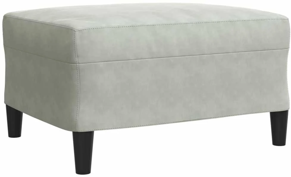 Sofa Sofos komplektas su pagalvėlėmis, 4 dalių, pilkas, aksomas