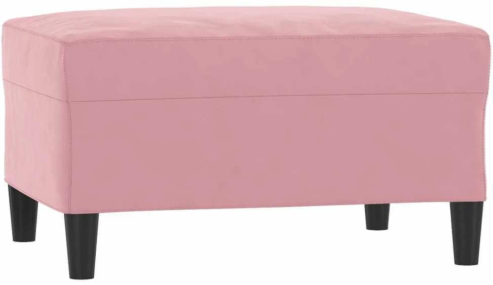 Sofa Sofos komplektas su pagalvėlėmis, 4 dalių, rožinis, aksomas
