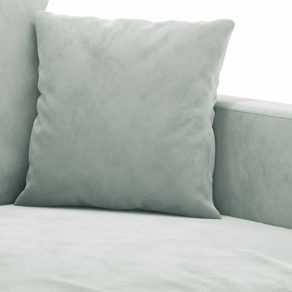 Sofa Sofos komplektas su pagalvėlėmis, 4 dalių, pilkas, aksomas